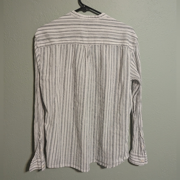 ZARA L 100%COTTON STRIPED BUTTON DOWN - Picture 2 of 6